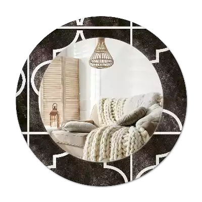 Okroglo stensko okrasno ogledalo Starinski vzorec