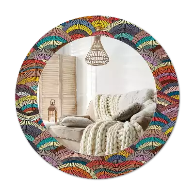 Tiskano okroglo ogledalo Ornament