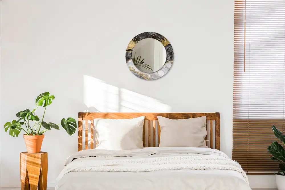 Okroglo okrasno ogledalo Marmorno podstrešje