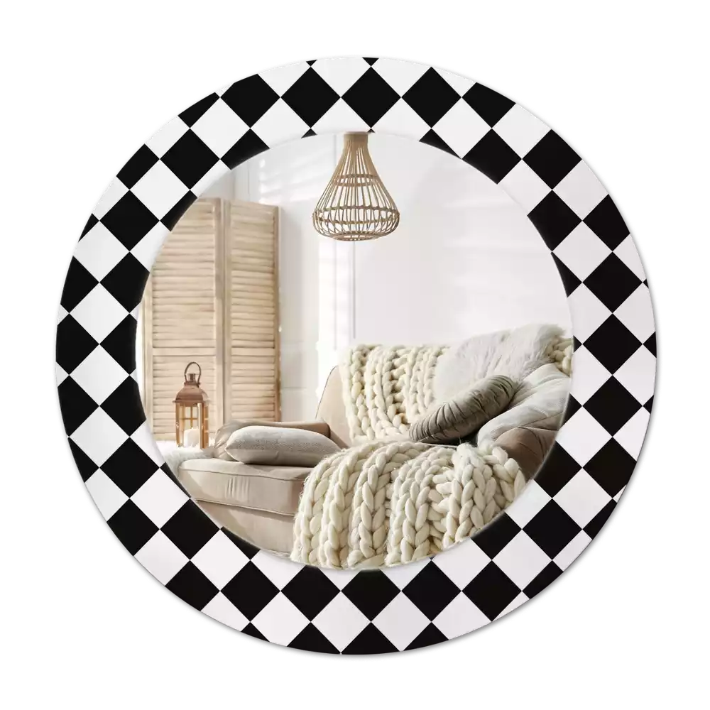 Tiskano okroglo ogledalo Šahovska miza