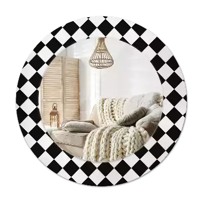 Tiskano okroglo ogledalo Šahovska miza