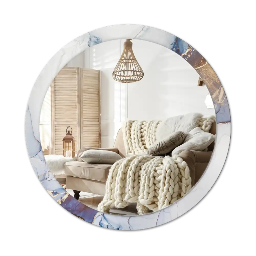 Okroglo stensko okrasno ogledalo Abstraktna umetnost