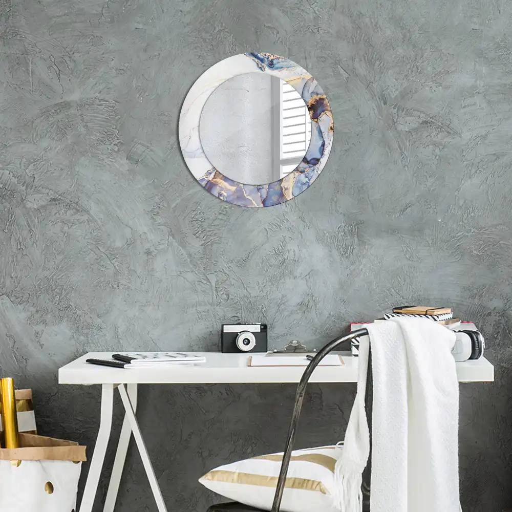 Okroglo stensko okrasno ogledalo Abstraktna umetnost