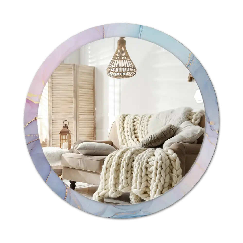 Okroglo stensko okrasno ogledalo Abstraktna tekočina