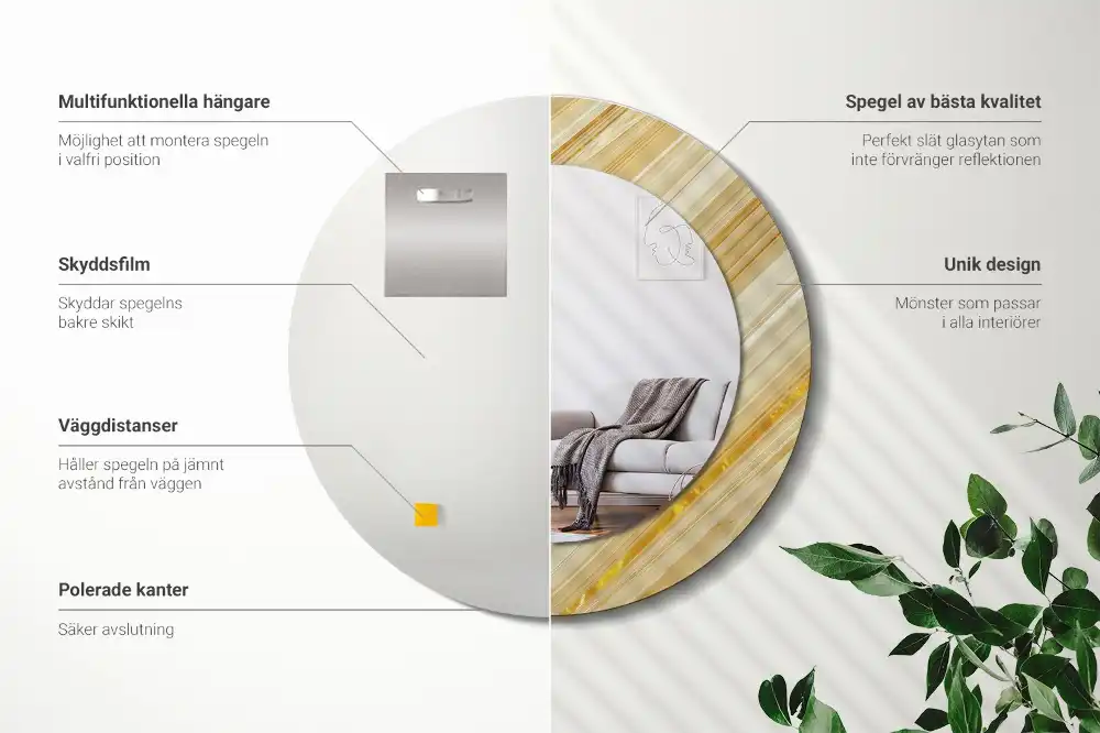 Okroglo okrasno ogledalo Abstraktni vzorec