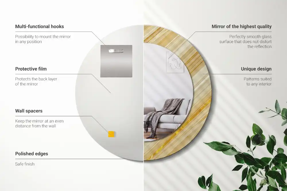 Okroglo okrasno ogledalo Abstraktni vzorec