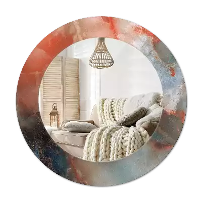 Tiskano okroglo ogledalo Oniksovi marmorji