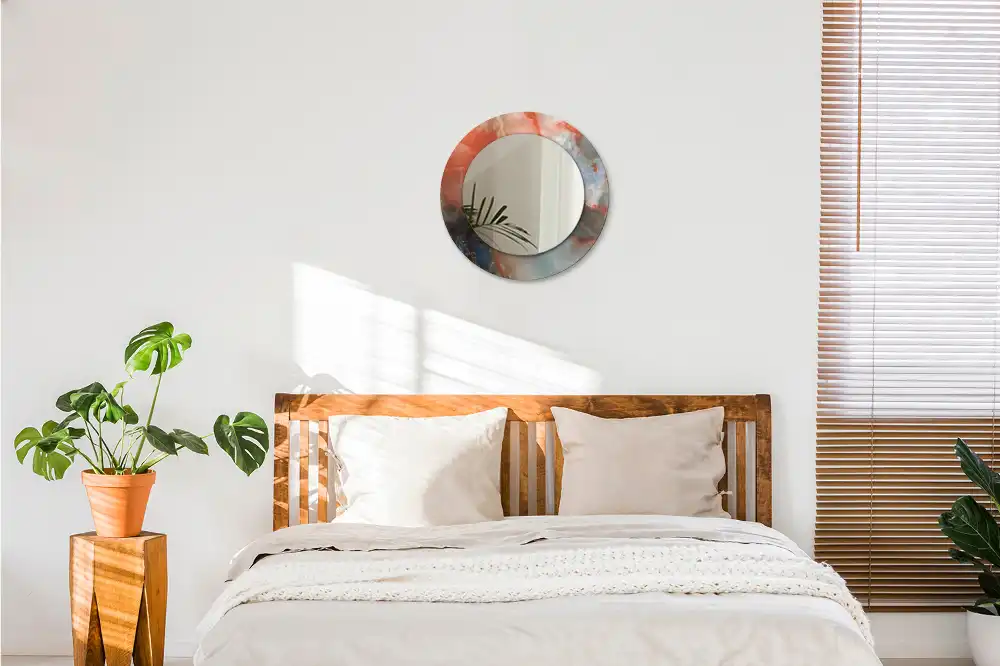 Tiskano okroglo ogledalo Oniksovi marmorji