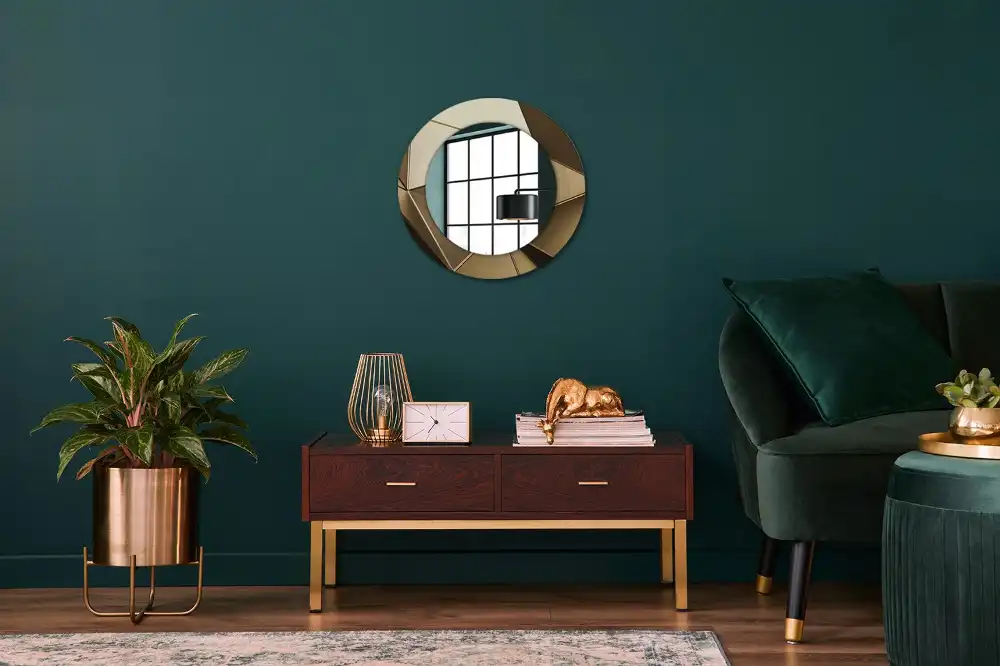 Tiskano okroglo ogledalo Sodobna abstrakcija