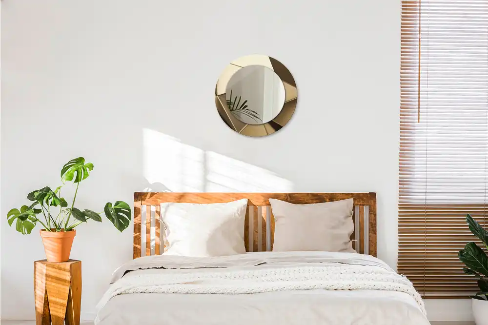 Tiskano okroglo ogledalo Sodobna abstrakcija