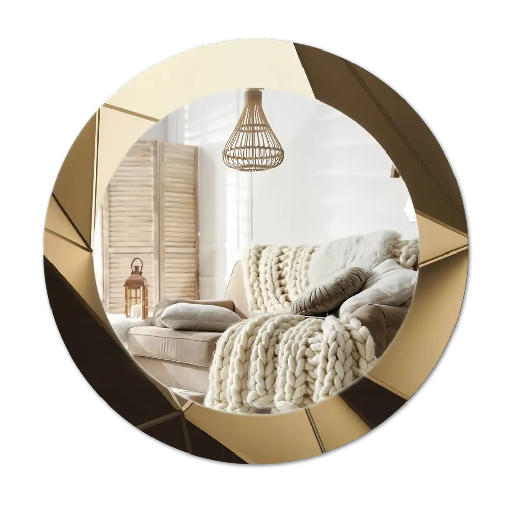 Tiskano okroglo ogledalo Sodobna abstrakcija