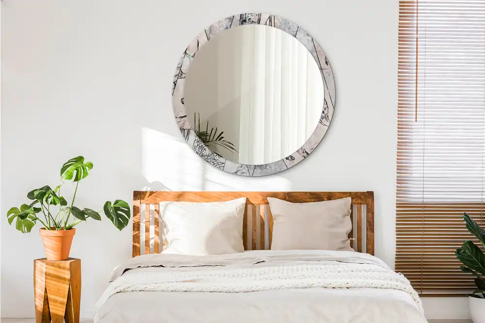 Okroglo okrasno ogledalo Abstraktne živali