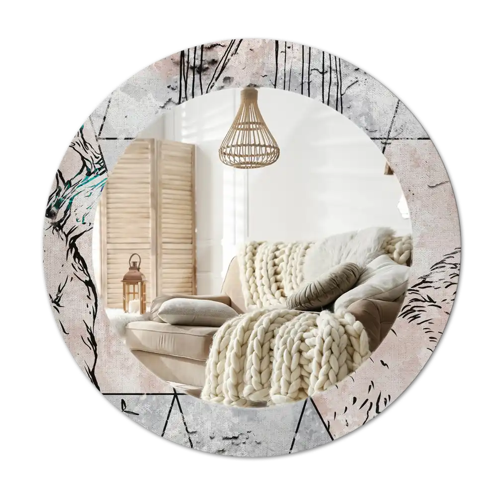 Okroglo okrasno ogledalo Abstraktne živali