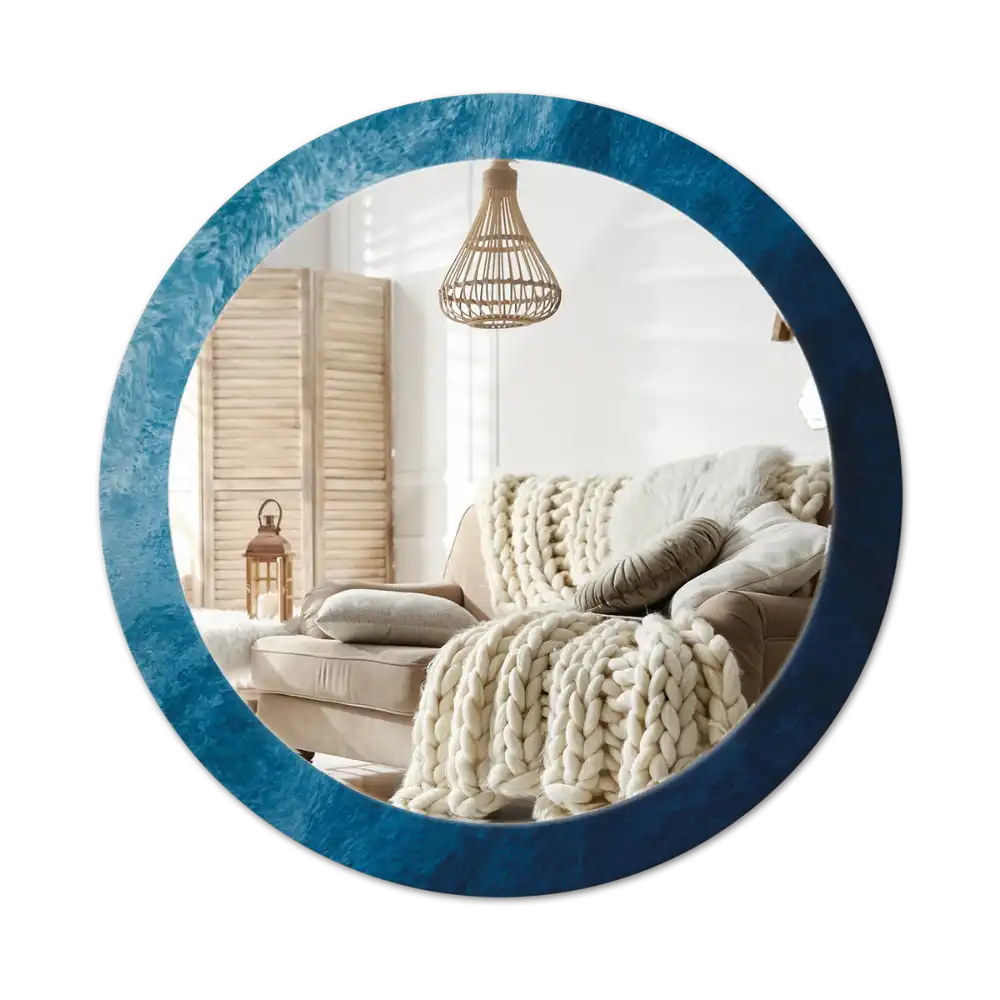 Okroglo stensko okrasno ogledalo Abstraktna umetnost