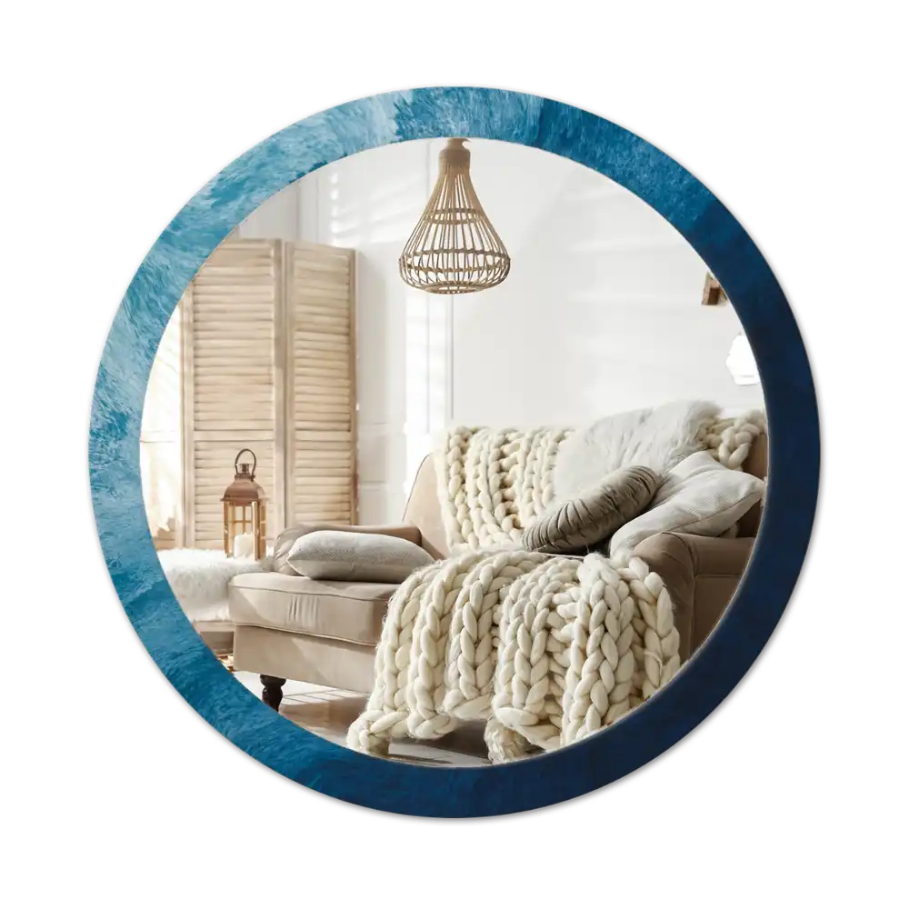 Okroglo stensko okrasno ogledalo Abstraktna umetnost