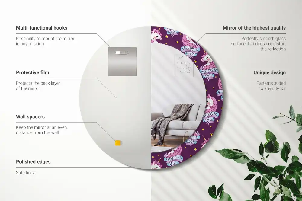 Okroglo okrasno ogledalo Samorogova zvezda