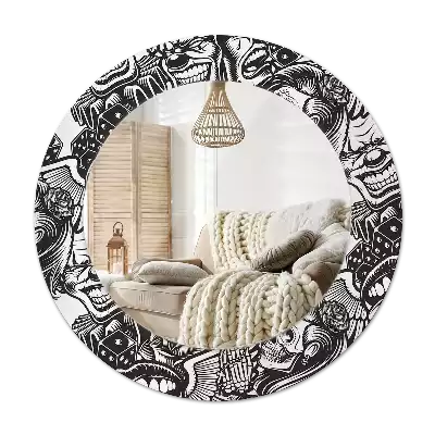 Tiskano okroglo ogledalo Grafiti klovni