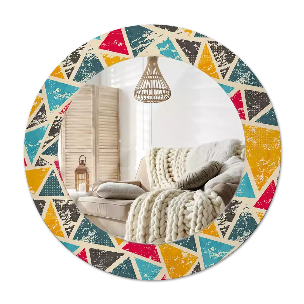 Okroglo stensko okrasno ogledalo Retro kompozicija