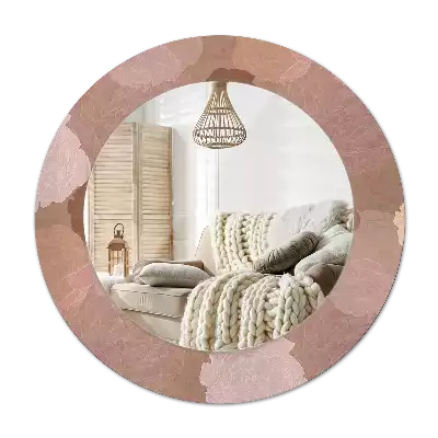 Okroglo stensko okrasno ogledalo Sestava vrtnic