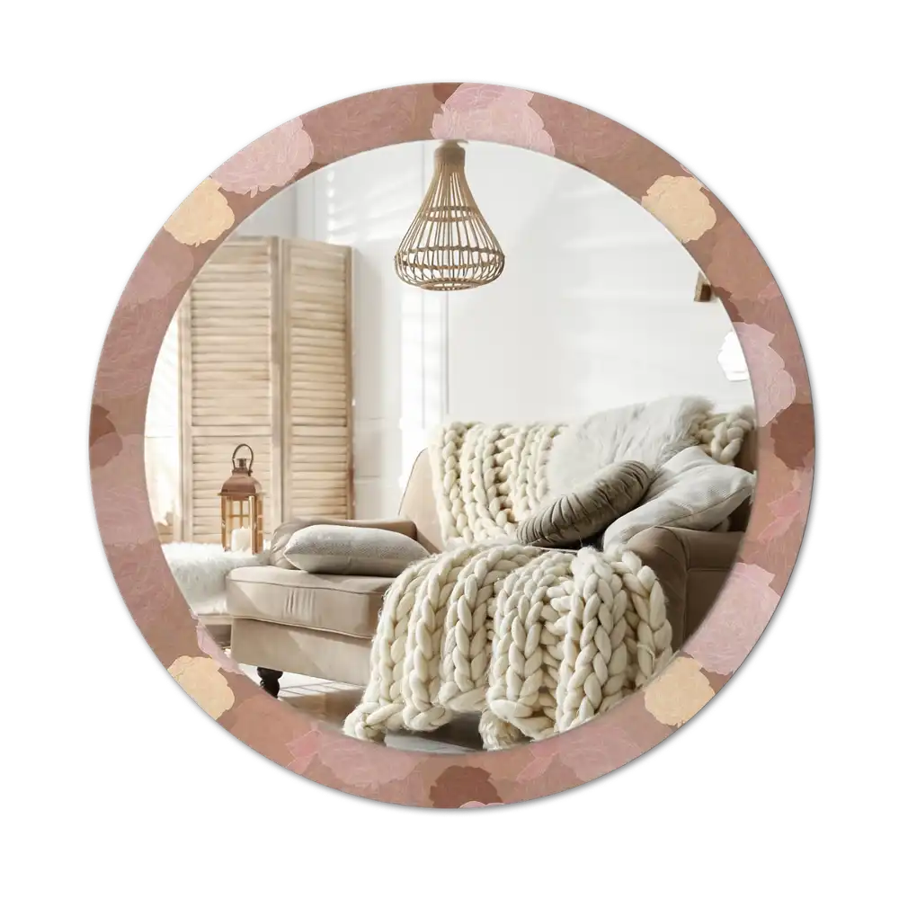 Okroglo stensko okrasno ogledalo Sestava vrtnic