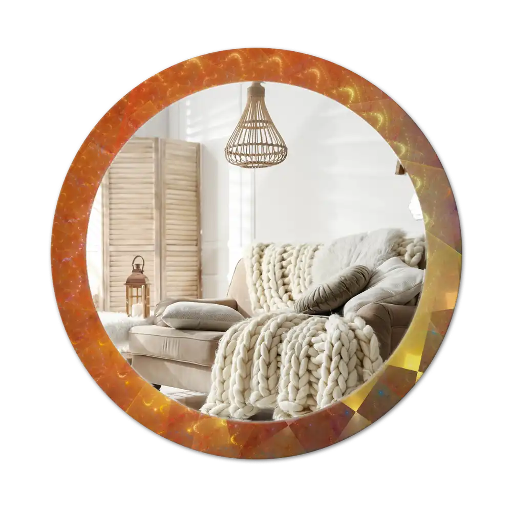 Okroglo okrasno ogledalo Spiralna abstrakcija