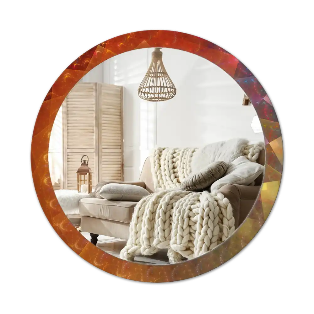 Okroglo okrasno ogledalo Spiralna abstrakcija