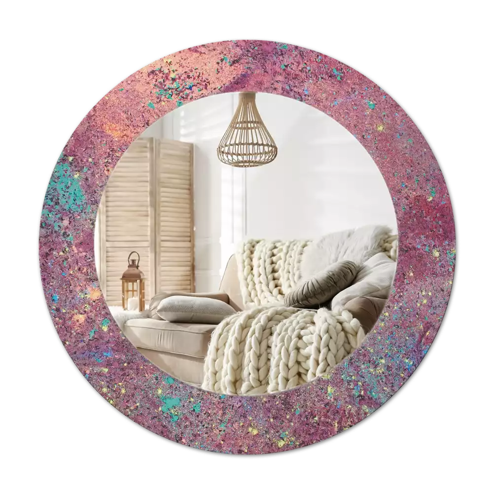 Okroglo okrasno ogledalo Festival barv