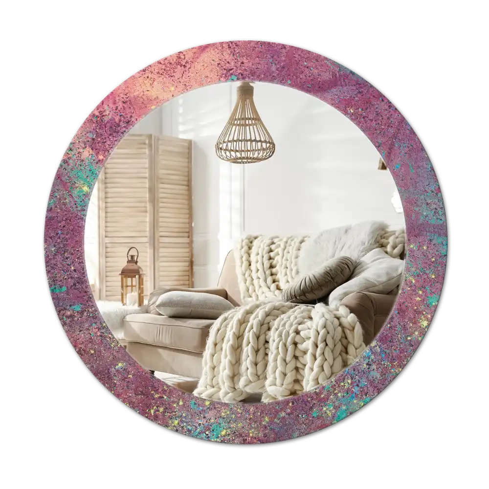 Okroglo okrasno ogledalo Festival barv