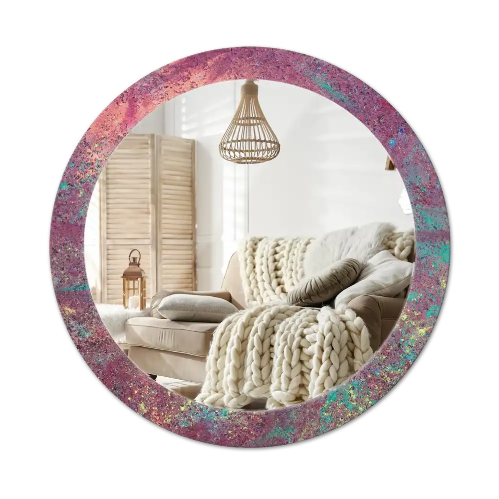 Okroglo okrasno ogledalo Festival barv