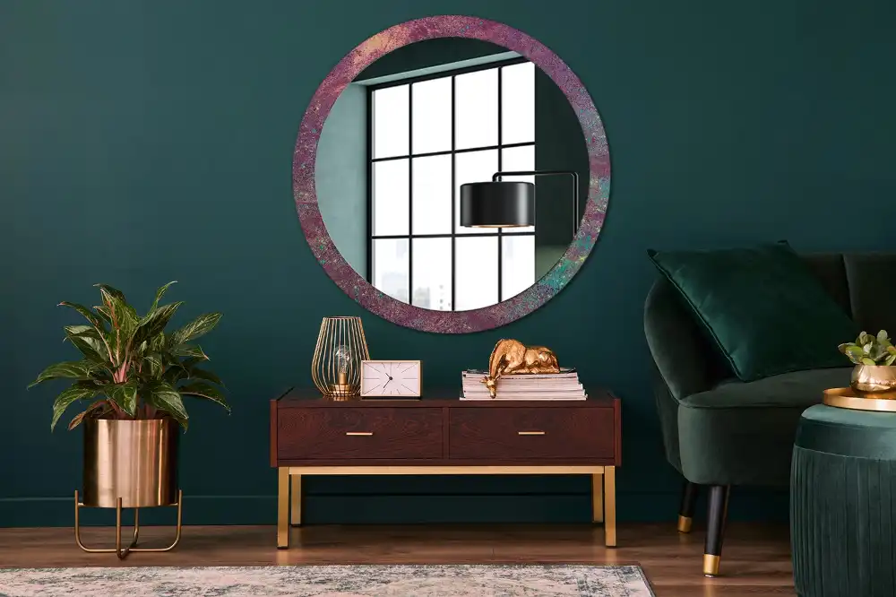 Okroglo okrasno ogledalo Festival barv