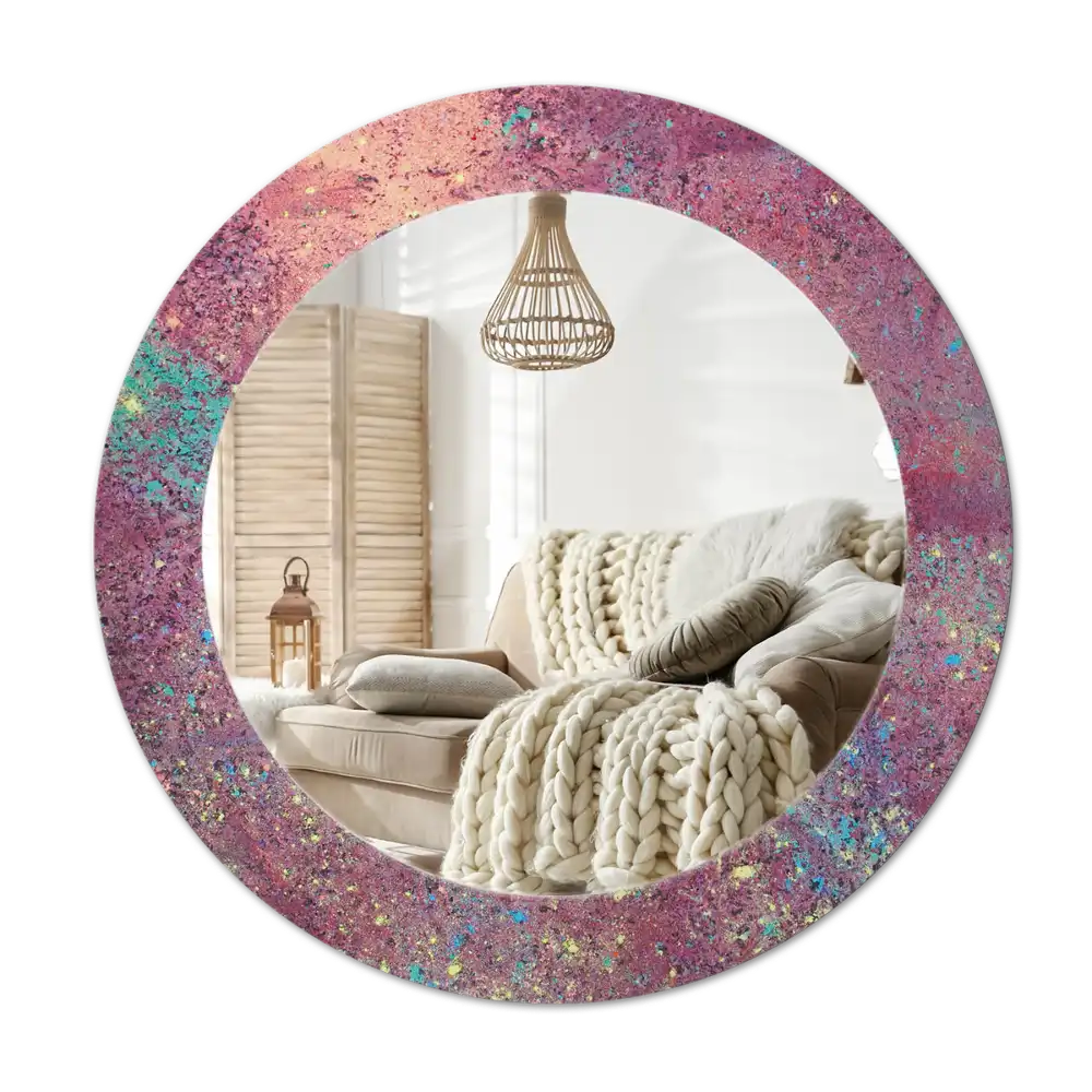 Okroglo okrasno ogledalo Festival barv