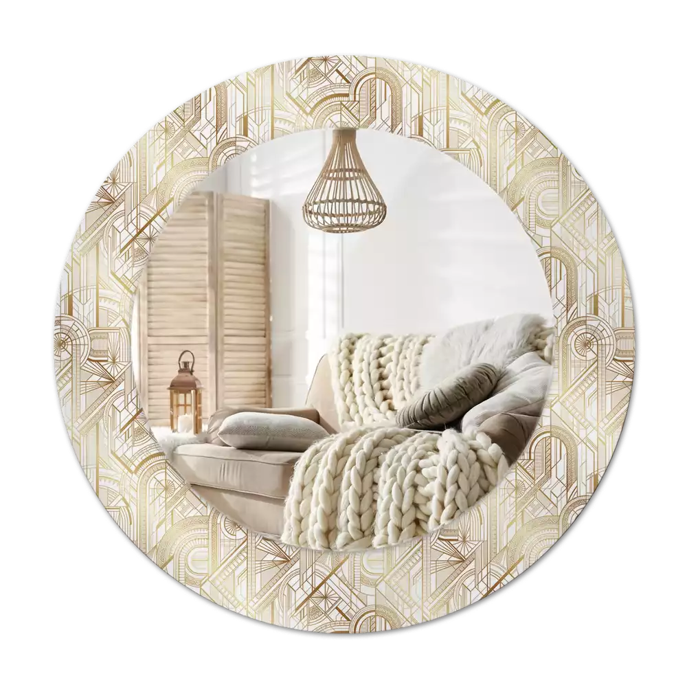 Okroglo okrasno ogledalo Art Deco kompozicija