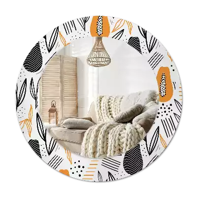 Okroglo okrasno ogledalo Papaje