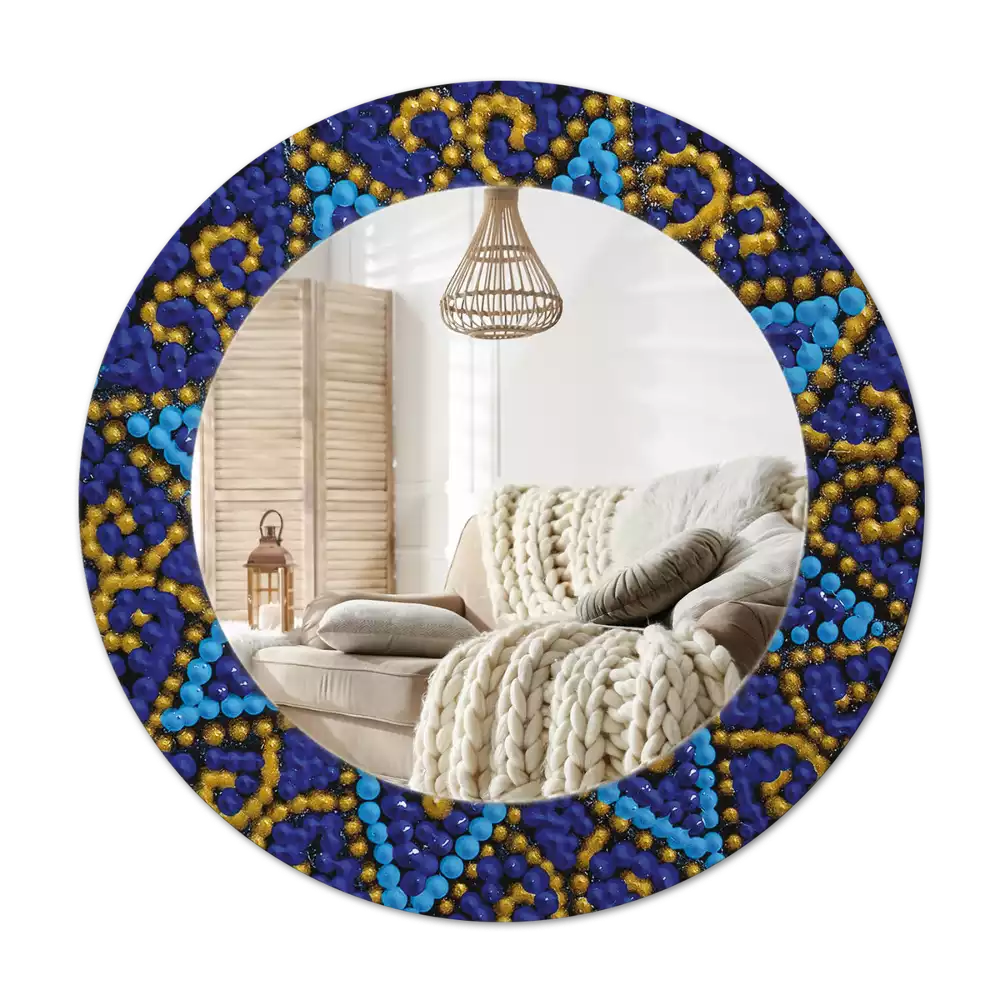 Tiskano okroglo ogledalo Karnevalski vzorec