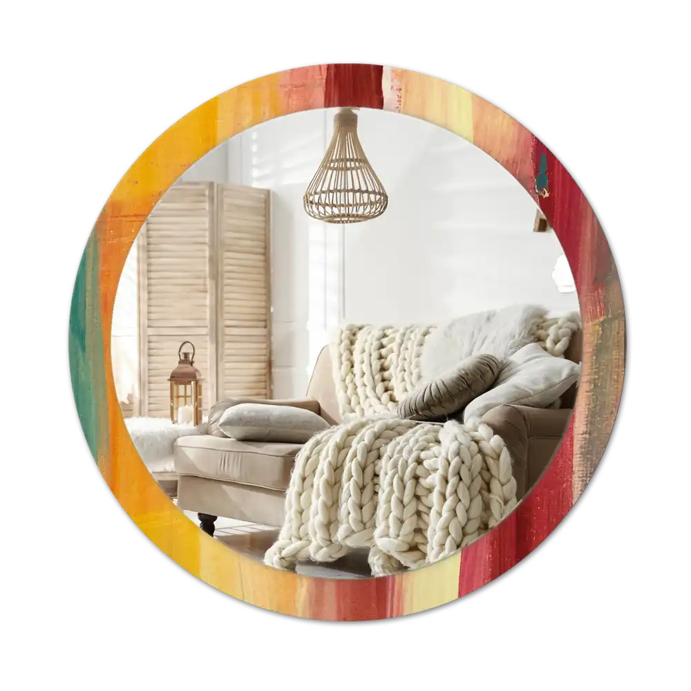 Okroglo okrasno ogledalo Abstraktno slikarstvo