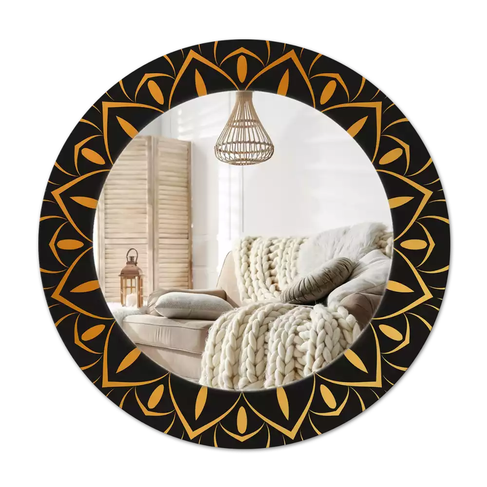 Okroglo stensko okrasno ogledalo Mandala