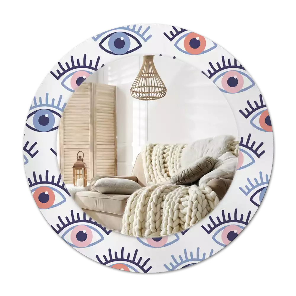 Okroglo okrasno ogledalo Oči