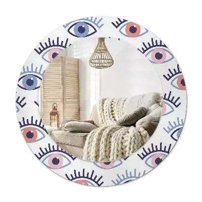 Okroglo okrasno ogledalo Oči