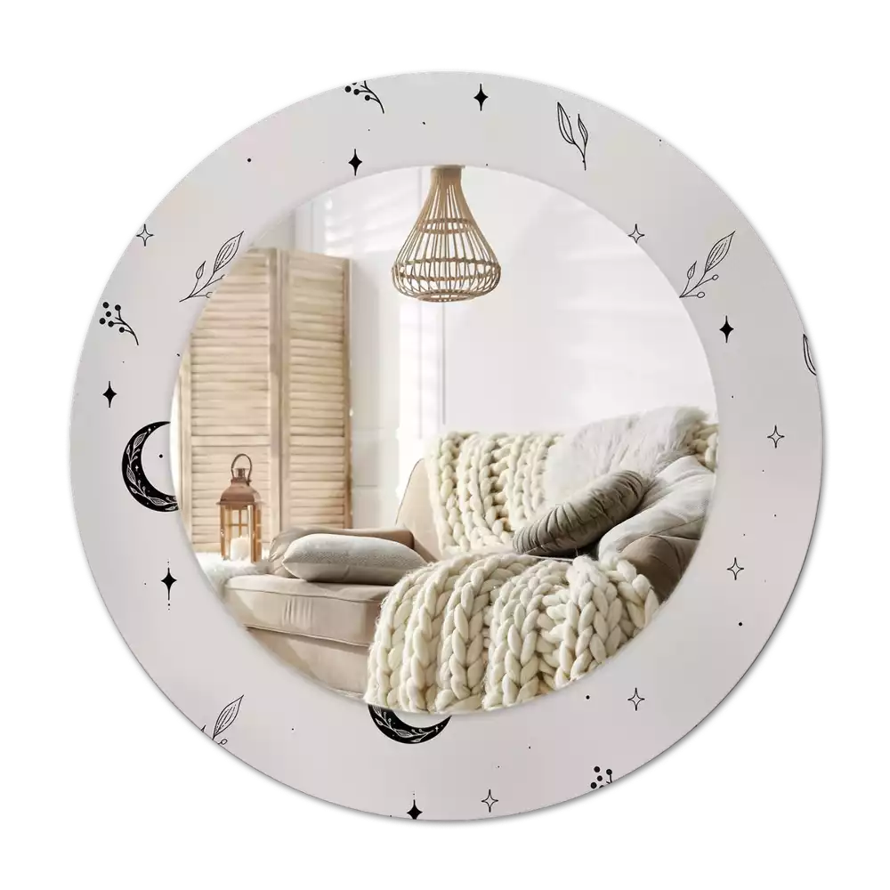 Okroglo okrasno ogledalo Rastline za risanje