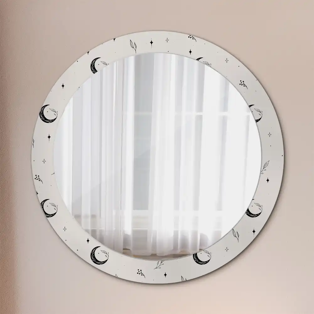 Okroglo okrasno ogledalo Rastline za risanje
