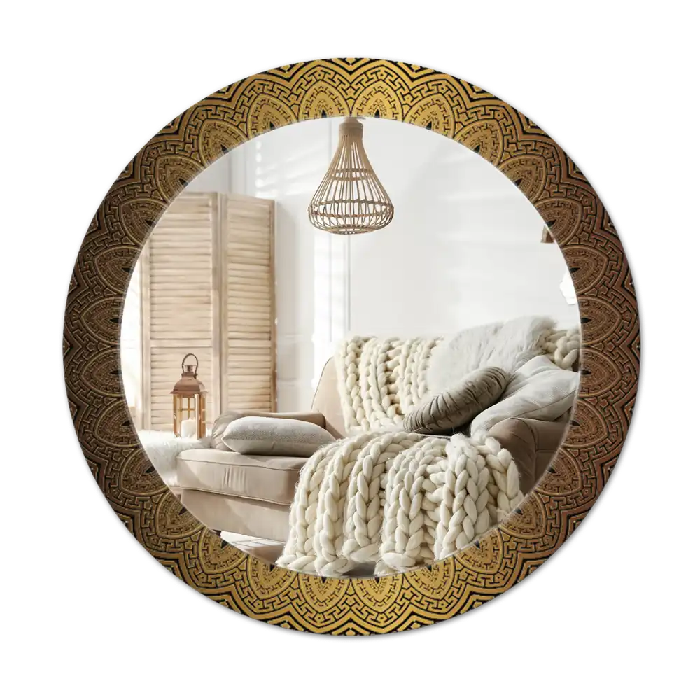 Okroglo stensko okrasno ogledalo Grški ornament