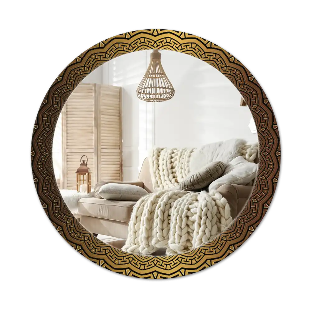 Okroglo stensko okrasno ogledalo Grški ornament