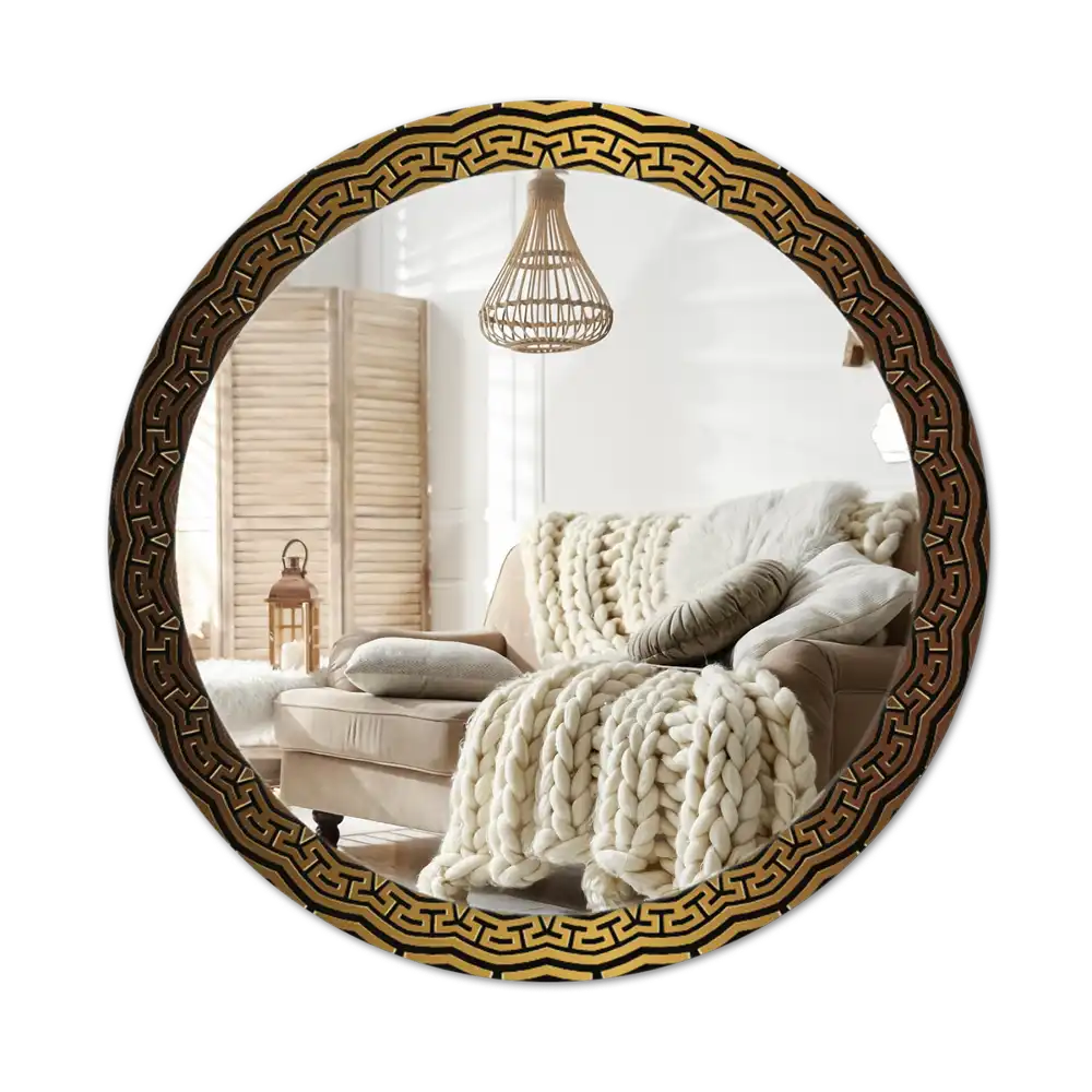 Okroglo stensko okrasno ogledalo Grški ornament