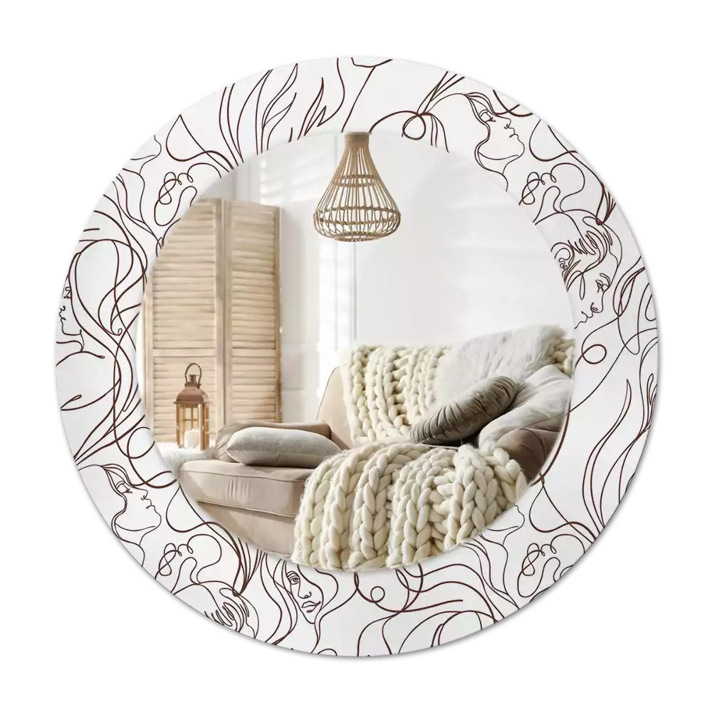 Okroglo okrasno ogledalo Obrazi iz vrste