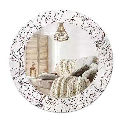 Okroglo okrasno ogledalo Obrazi iz vrste