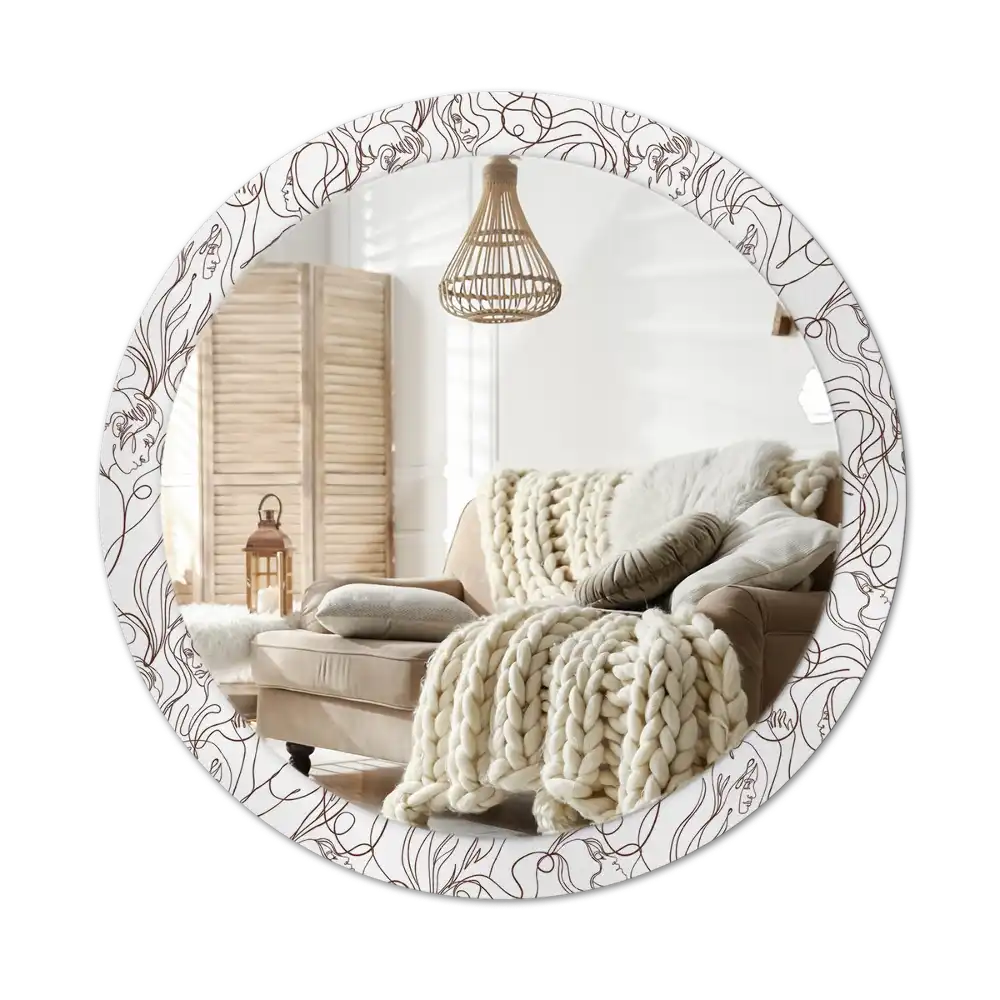 Okroglo okrasno ogledalo Obrazi iz vrste