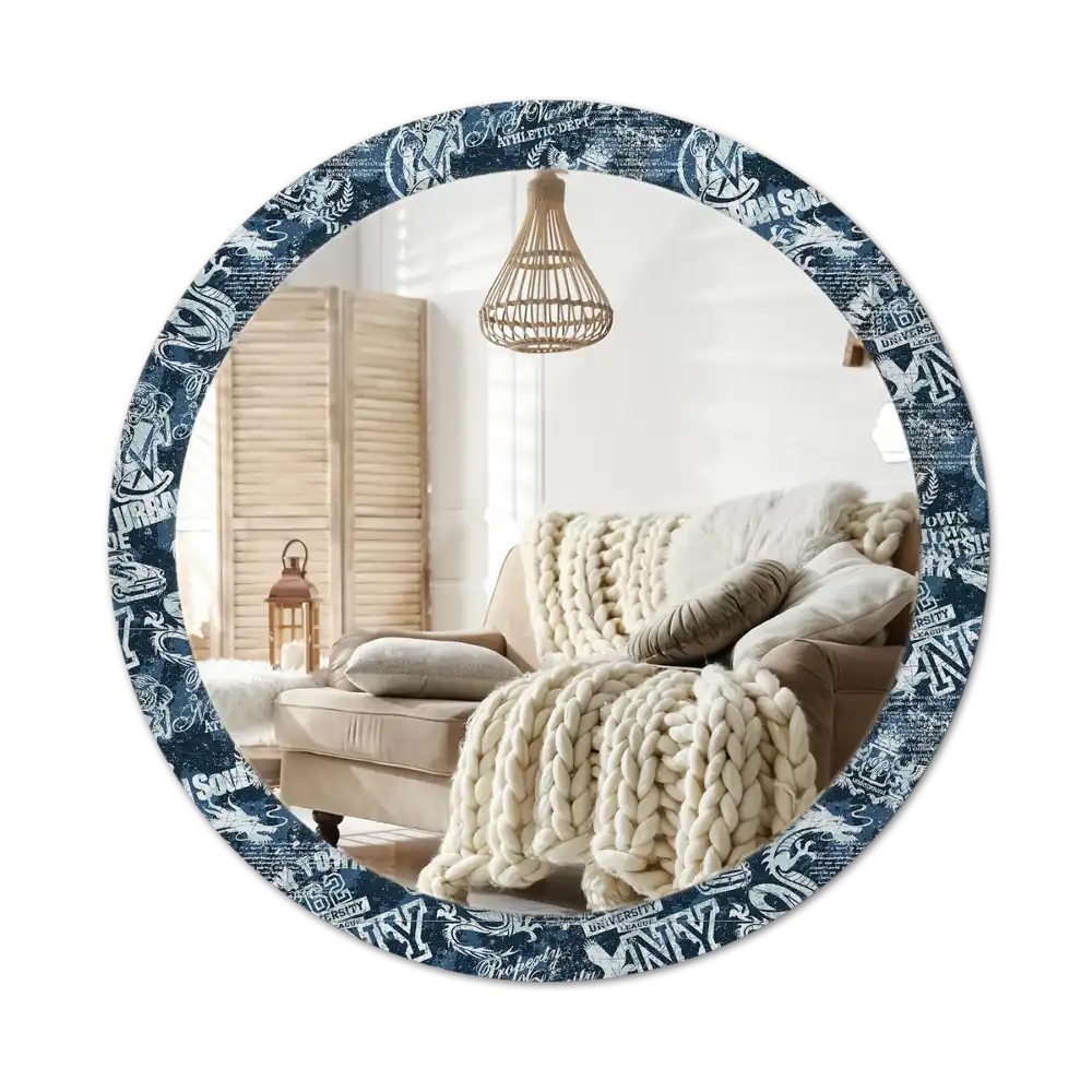 Okroglo stensko okrasno ogledalo Kolaž iz New Yorka