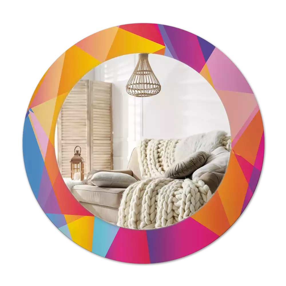 Tiskano okroglo ogledalo Geometrijska sestava