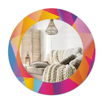 Tiskano okroglo ogledalo Geometrijska sestava