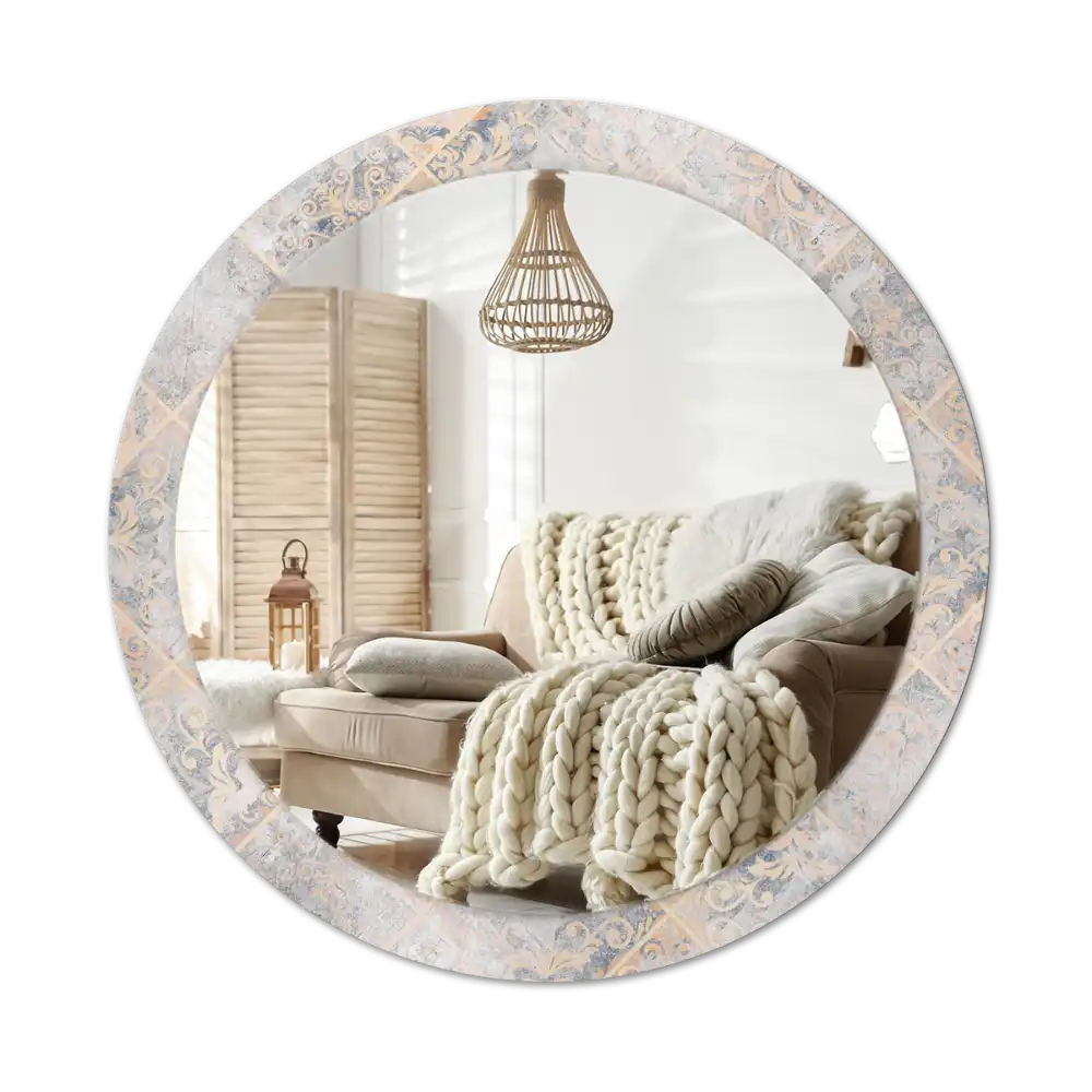 Tiskano okroglo ogledalo Obrabljene ploščice